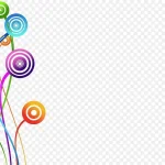 彩色圆圈设计元素 免费PNG素材