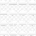 16款白色云朵设计矢量素材 免费PNG素材