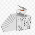 白色钢琴台阶 PNG素材下载