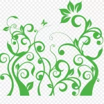 矢量叶藤植物 PNG素材下载