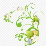 矢量叶藤植物 PNG素材下载