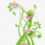 矢量爬藤植物 PNG素材下载