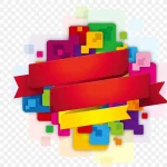 彩色装饰色彩纹饰彩色图案 透明背景PNG