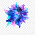 彩色水墨 免费PNG素材