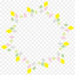 彩色多边形花环 PNG素材下载