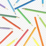 彩色铅笔 PNG素材下载