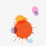 彩色墨迹矢量素材 免费PNG素材