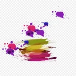 彩色涂鸦效果 透明背景PNG