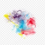 彩色喷洒 透明背景PNG
