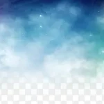 彩色云 透明背景PNG