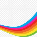 彩色波浪 透明背景PNG