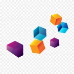 彩色方块 免费PNG素材