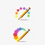 彩色铅笔 透明背景PNG