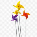 彩色风车 高清PNG