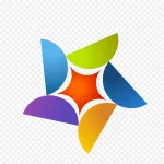 彩色风车素材 透明背景PNG