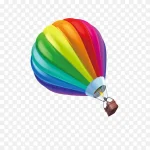 彩色热气球 高清PNG