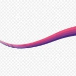 彩色线条 透明背景PNG