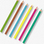 彩色铅笔 透明背景PNG