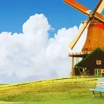 简约风景海报背景 透明背景PNG