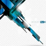 时尚科技背景矢量素材, 透明背景PNG