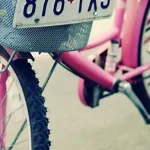 清新自行车海报背景 透明背景PNG