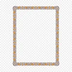 粉色碎花边框矢量 透明背景PNG