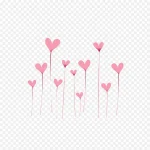粉色爱心 PNG素材下载
