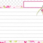 粉色边缘可爱标签 免费PNG素材