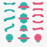 粉绿边框 PNG素材下载