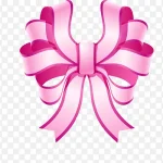 粉色蝴蝶结 透明背景PNG