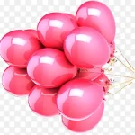 手绘粉色梦幻气球装饰 免费PNG素材