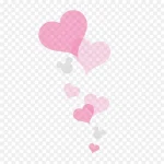 粉色浅粉色爱心装饰 PNG素材下载
