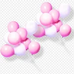粉色节日气球装饰 PNG素材下载