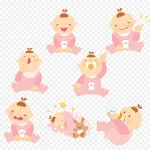 粉色婴儿图标 免费PNG素材