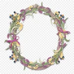 水彩花卉边框鲜花花卉 高清PNG