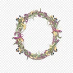 矢量花卉边框素材花卉插画 PNG素材下载