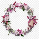 花卉标签花卉边框背景素材 高清PNG