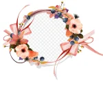 花卉标签花卉插画 免费PNG素材