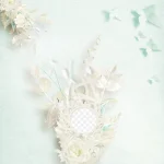 花卉素材线描花卉边框 免费PNG素材