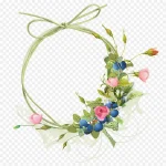 鲜花花卉花卉边框图案 高清PNG