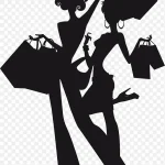 时尚女郎剪影 PNG素材下载