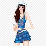 夏季时尚女孩 PNG素材下载