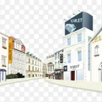 时尚都市 透明背景PNG