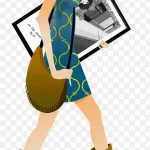 街头时尚美女流行卡通 PNG素材下载