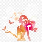 时尚印花美女 PNG素材下载