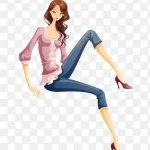 时尚美女 透明背景PNG