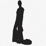 时尚女性剪影 透明背景PNG