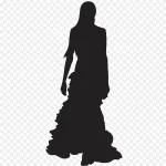 时尚女性剪影 免费PNG素材