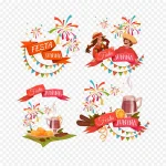 节日庆祝标签 PNG素材下载