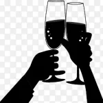 庆祝干杯 透明背景PNG